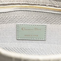 Christian Dior Dior Cannage Diorissimo Lady Handbag Shoulder Bag Grey Canvas Women's