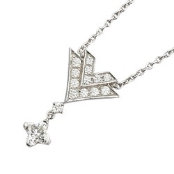 Louis Vuitton Pendant Act V Necklace J292817 Silver K18WG White Gold Women's LOUIS VUITTON