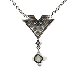 Louis Vuitton Pendant Act V Necklace J292817 Silver K18WG White Gold Women's LOUIS VUITTON