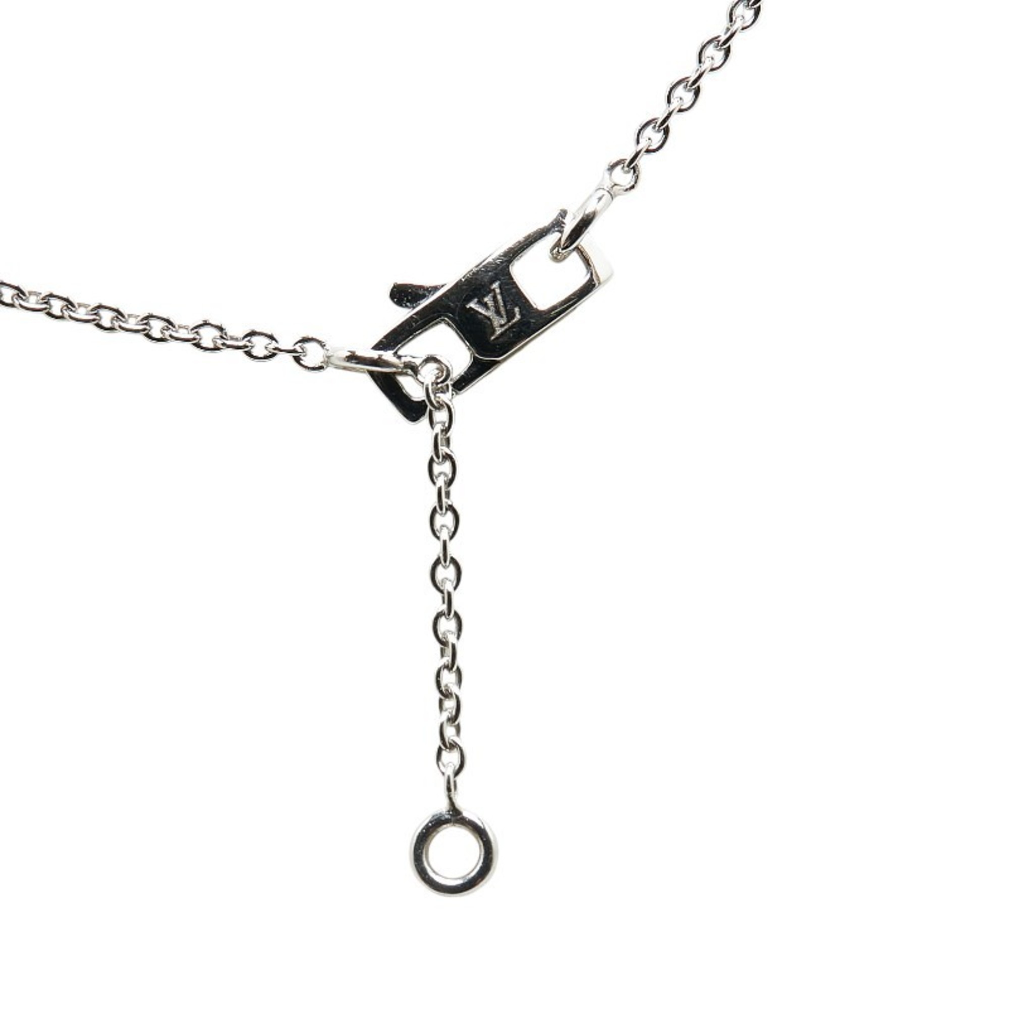 Louis Vuitton Pendant Act V Necklace J292817 Silver K18WG White Gold Women's LOUIS VUITTON