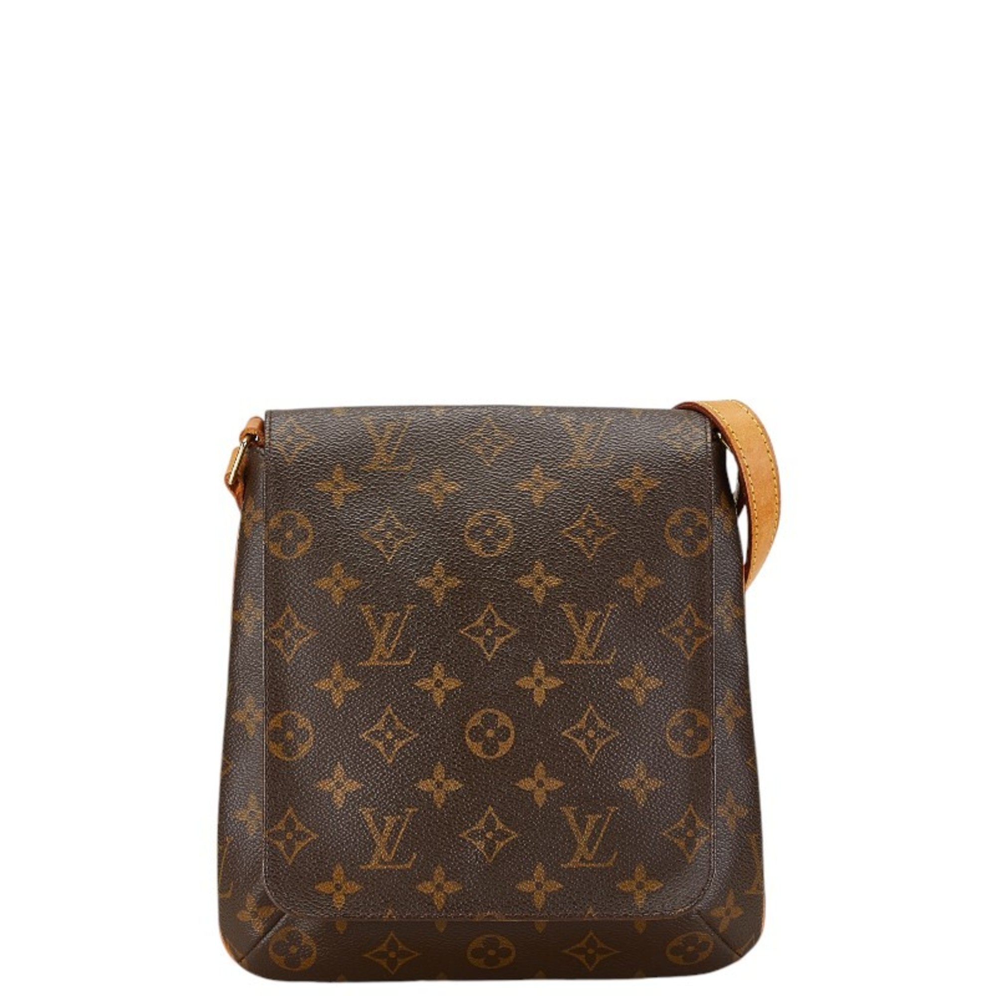 Louis Vuitton Monogram Musette Salsa Short Shoulder Bag M51258 Brown PVC Leather Women's LOUIS VUITTON