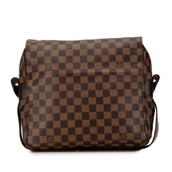 Louis Vuitton Damier Naviglio Shoulder Bag N45255 Brown PVC Leather Women's LOUIS VUITTON