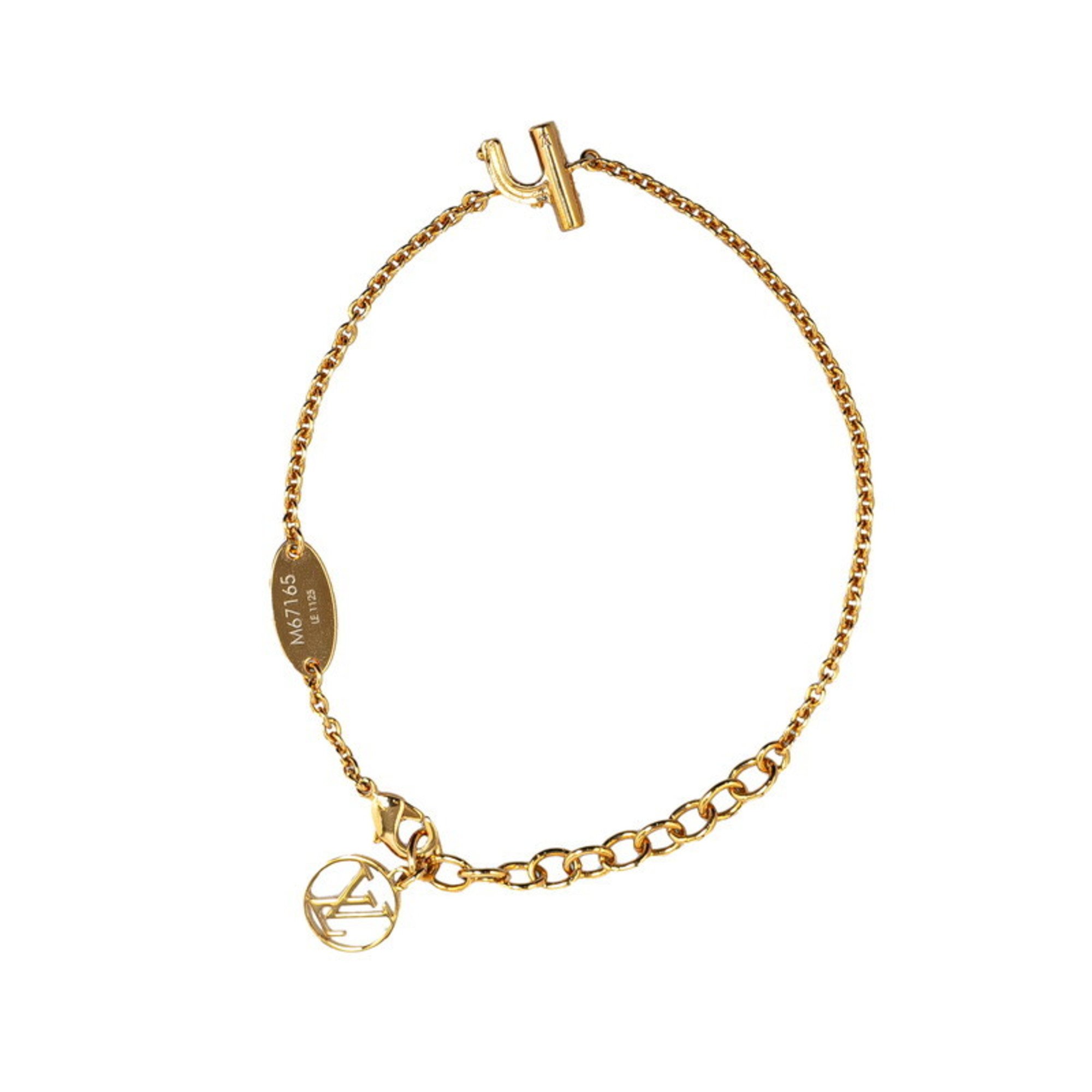 Louis Vuitton LOVE & ME H Bracelet M67165 Gold Plated Women's LOUIS VUITTON