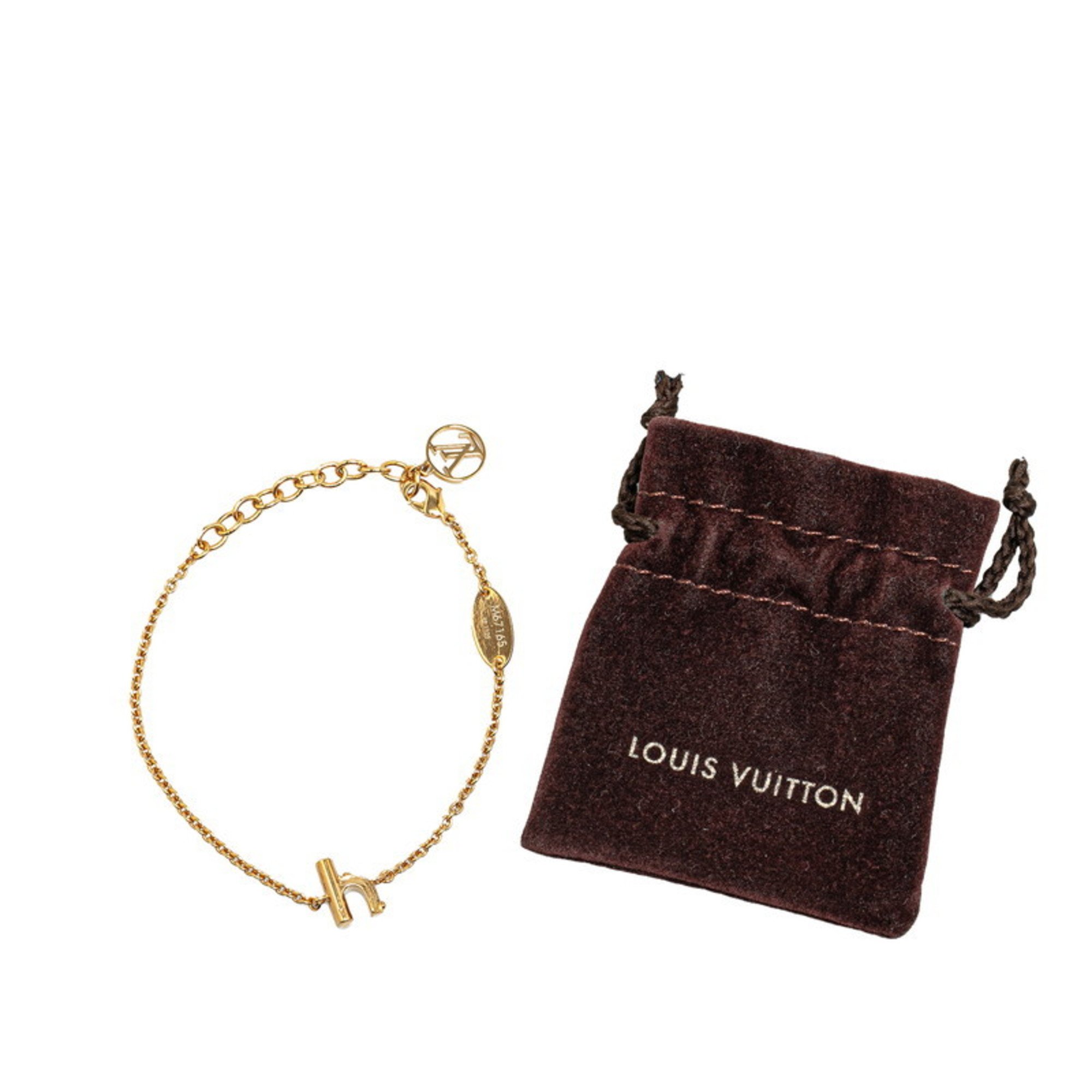 Louis Vuitton LOVE & ME H Bracelet M67165 Gold Plated Women's LOUIS VUITTON