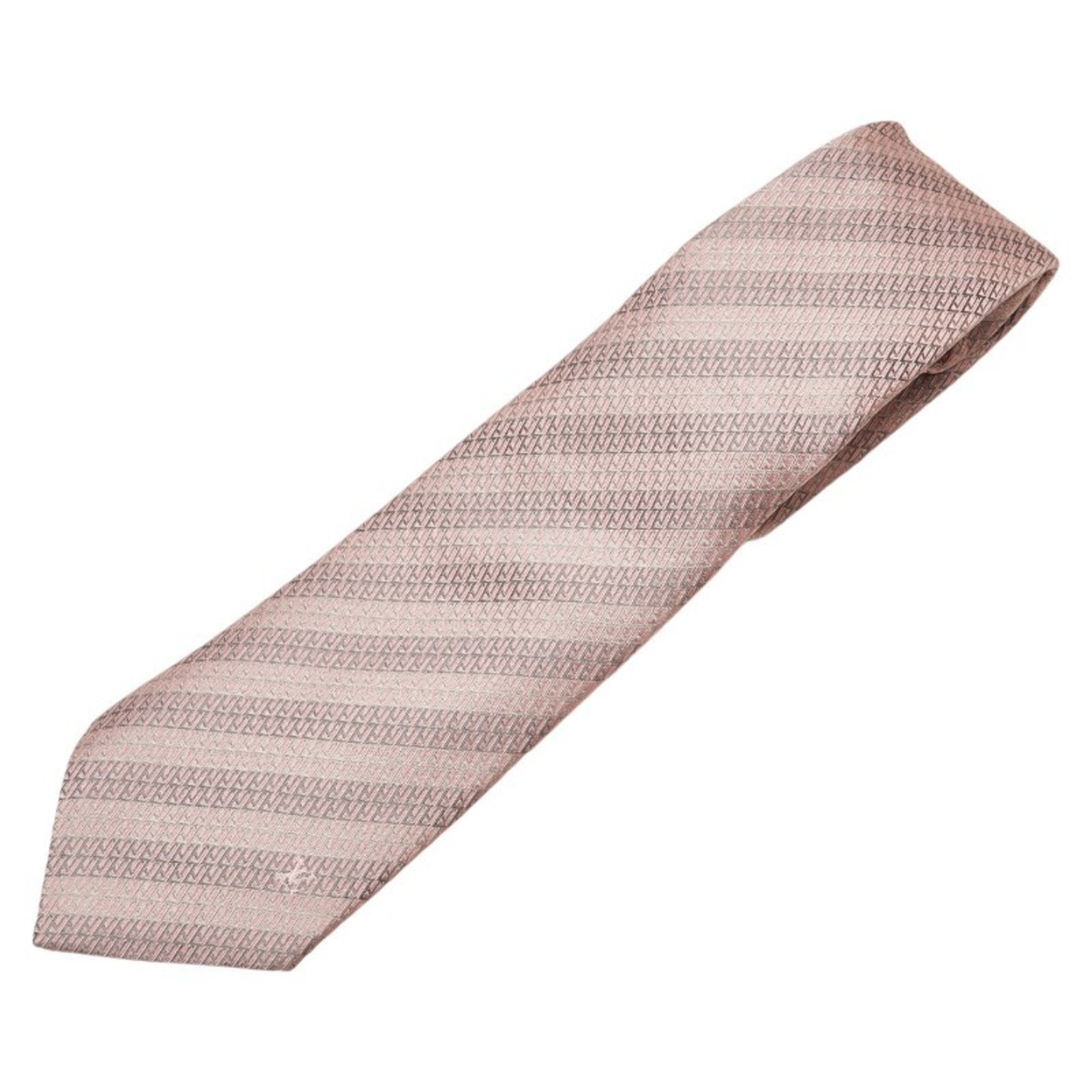 Louis Vuitton tie pink grey silk men's LOUIS VUITTON