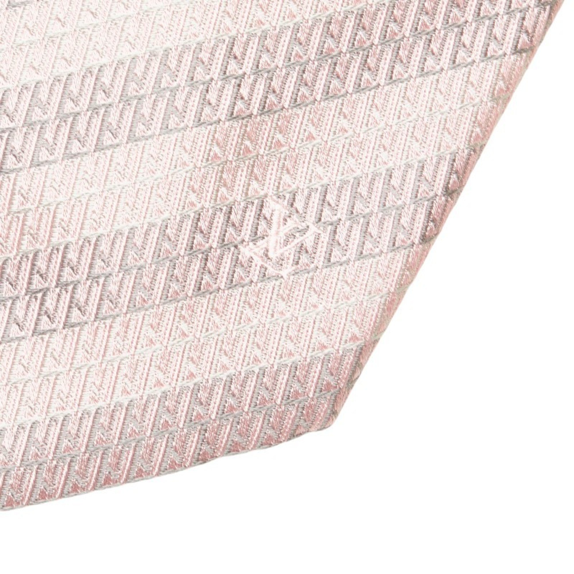 Louis Vuitton tie pink grey silk men's LOUIS VUITTON