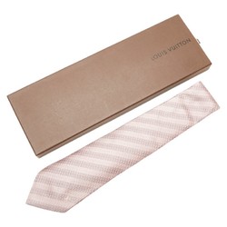 Louis Vuitton tie pink grey silk men's LOUIS VUITTON