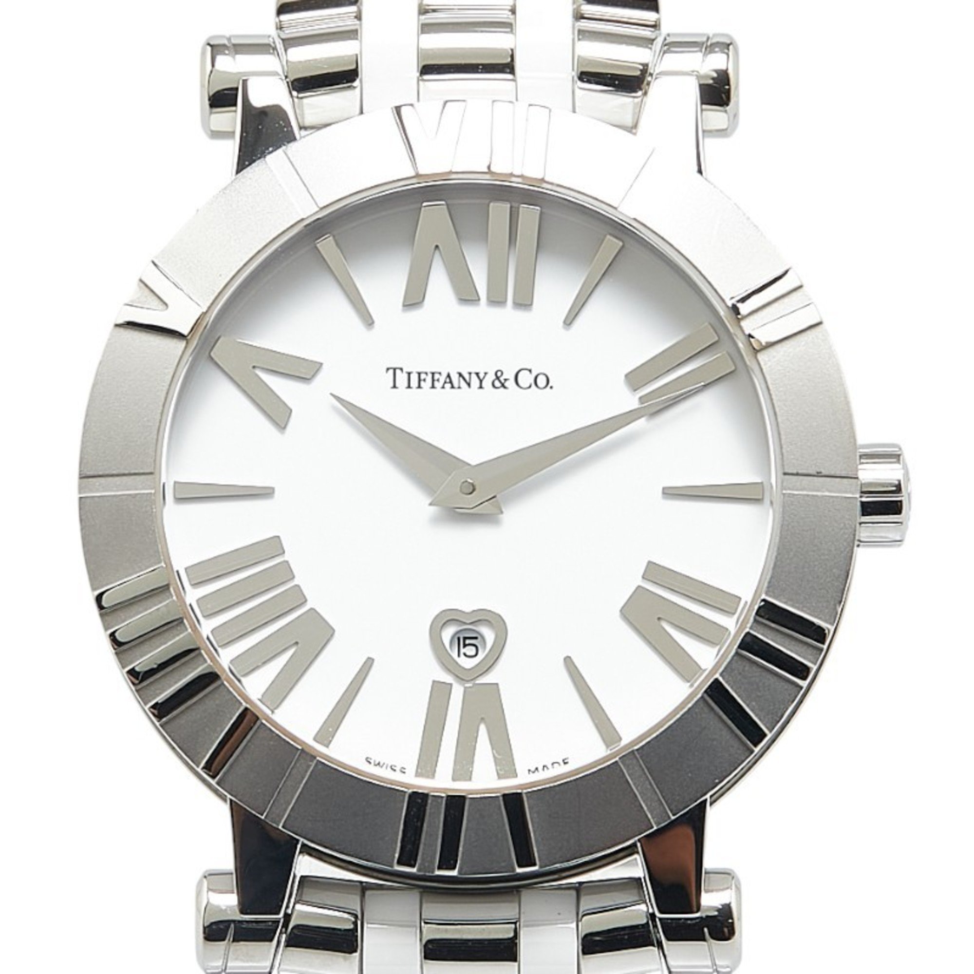 Tiffany Atlas Watch Z1300.11.11 A20A00A Quartz White Dial Stainless Steel Men's TIFFANY&Co.