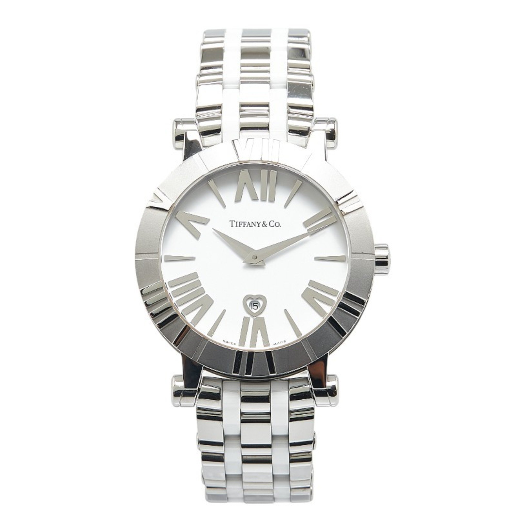 Tiffany Atlas Watch Z1300.11.11 A20A00A Quartz White Dial Stainless Steel Men's TIFFANY&Co.