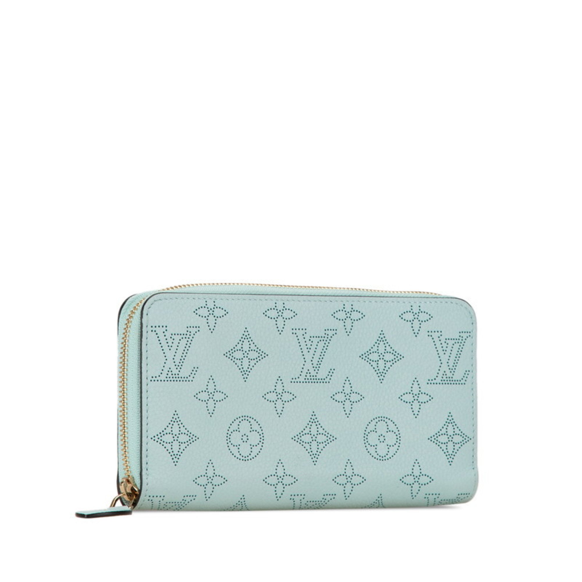 Louis Vuitton Monogram Mahina Zippy Wallet Long M69032 Vert Lagoon Leather Women's LOUIS VUITTON