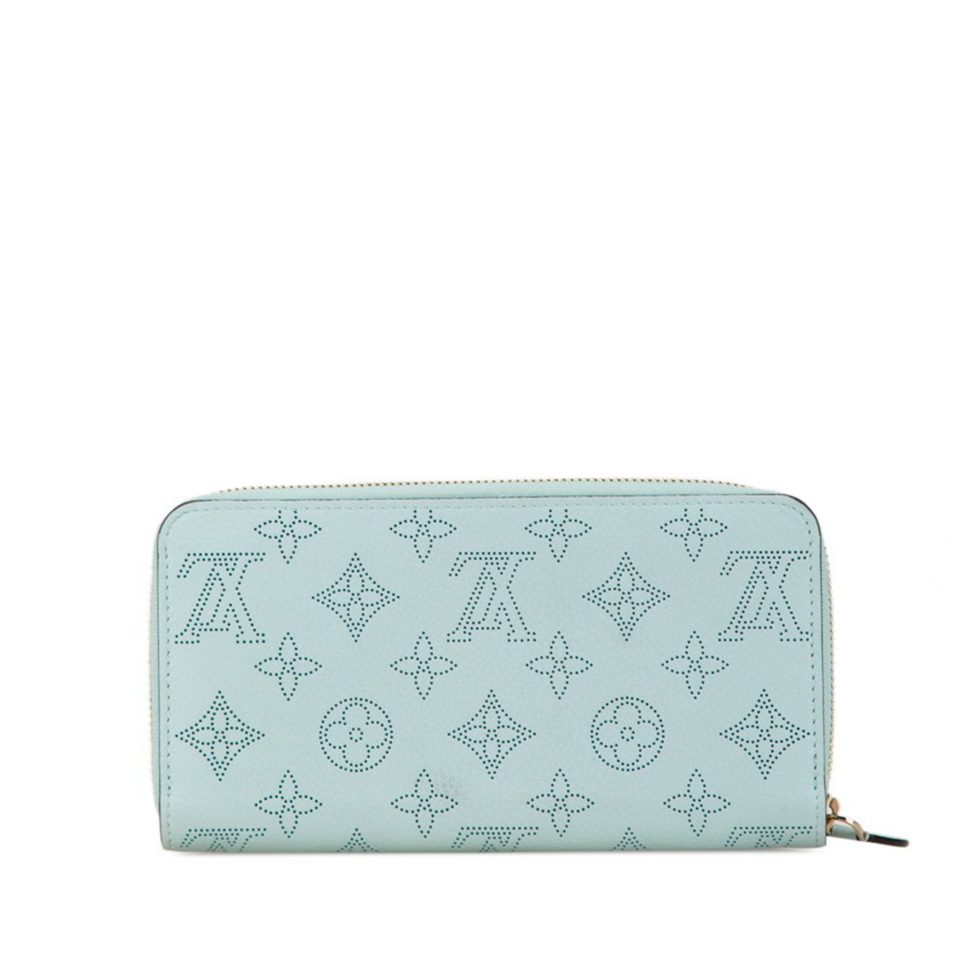 Louis Vuitton Monogram Mahina Zippy Wallet Long M69032 Vert Lagoon Leather Women's LOUIS VUITTON