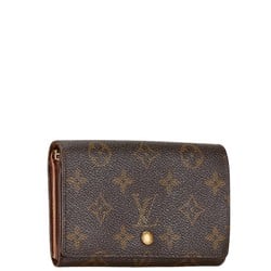 Louis Vuitton Monogram Portemonnay Bi-fold Wallet M61730 Brown PVC Leather Women's LOUIS VUITTON