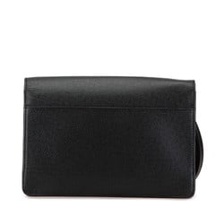 Louis Vuitton Taiga Selenga Clutch Bag Second M30782 Ardoise Black Leather Women's LOUIS VUITTON