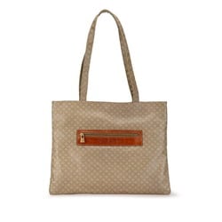 Celine Macadam Tote Bag Shoulder Beige Brown PVC Leather Women's CELINE