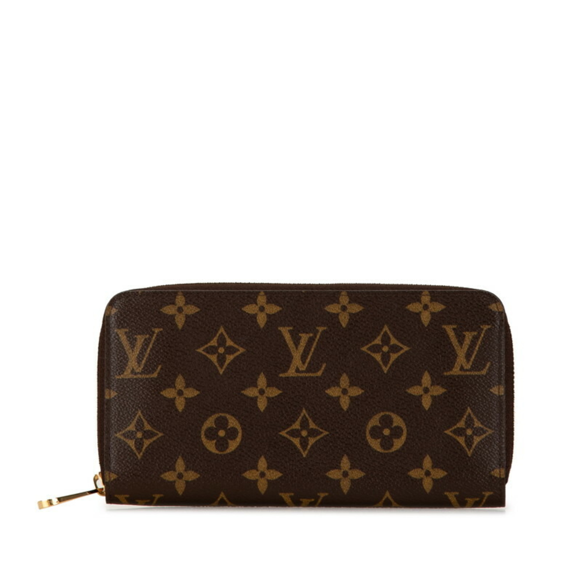 Louis Vuitton Monogram Zippy Wallet Round Long M42616 Brown PVC Women's LOUIS VUITTON