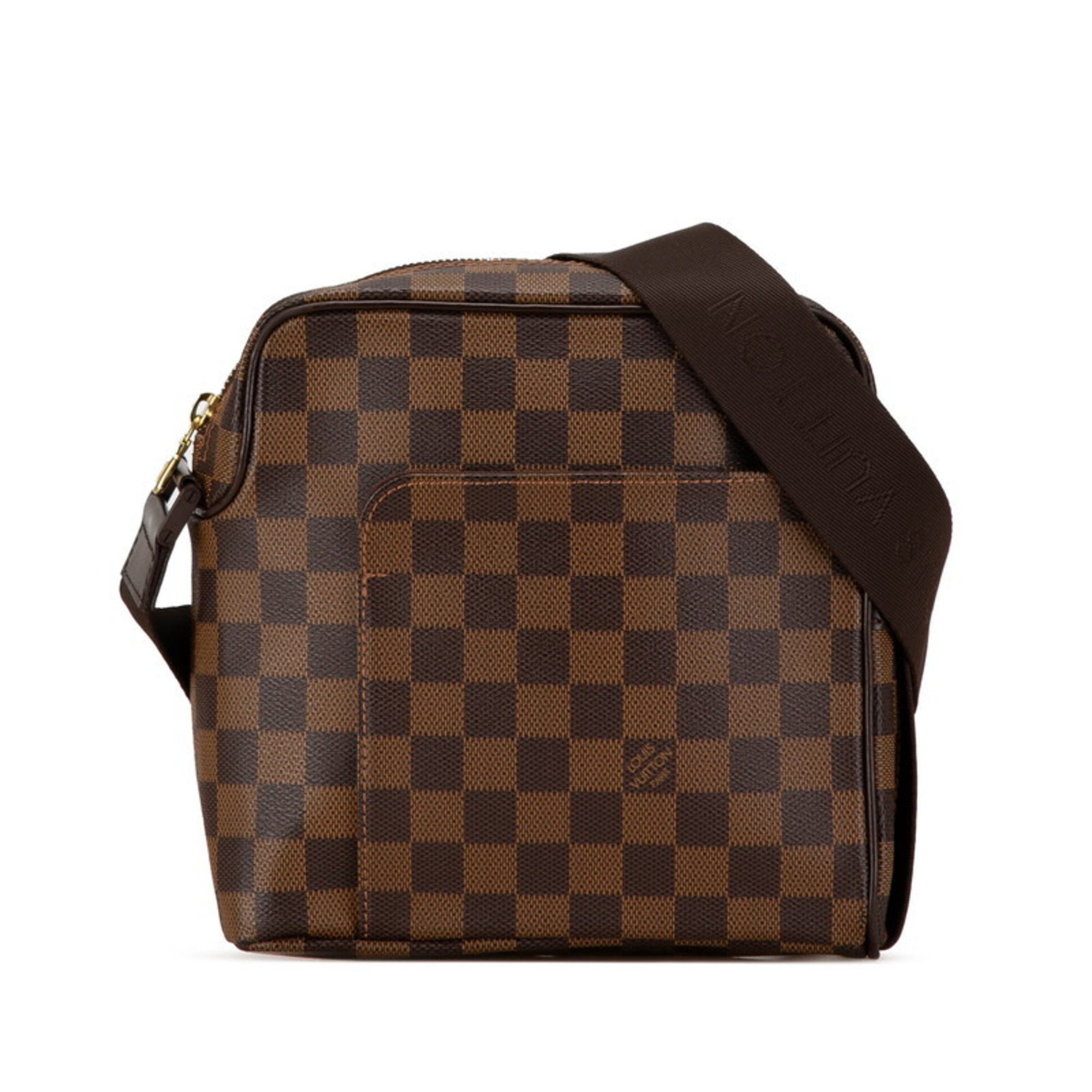 Louis Vuitton Damier Olaf PM Shoulder Bag N41442 Brown PVC Leather Women's LOUIS VUITTON