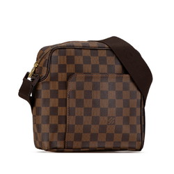 Louis Vuitton Damier Olaf PM Shoulder Bag N41442 Brown PVC Leather Women's LOUIS VUITTON