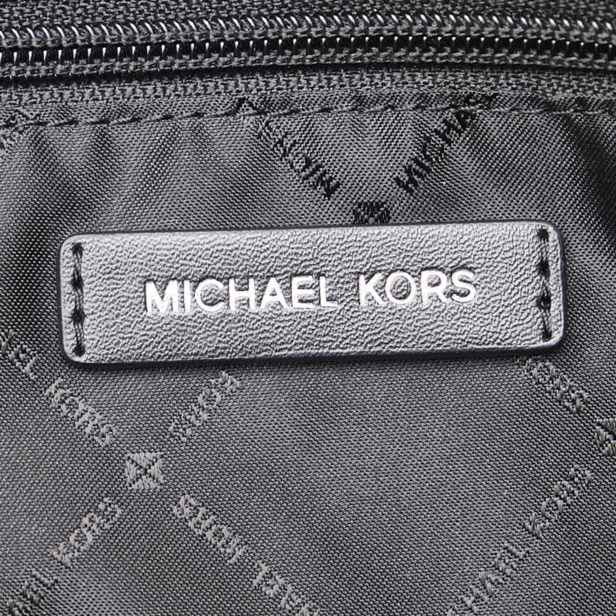 Michael Kors handbag tote bag black white nylon leather women's