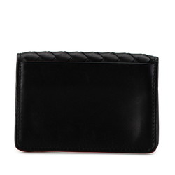 Bottega Veneta Intrecciato Card Case, Pass Business Holder, Black Leather, Men's BOTTEGAVENETA