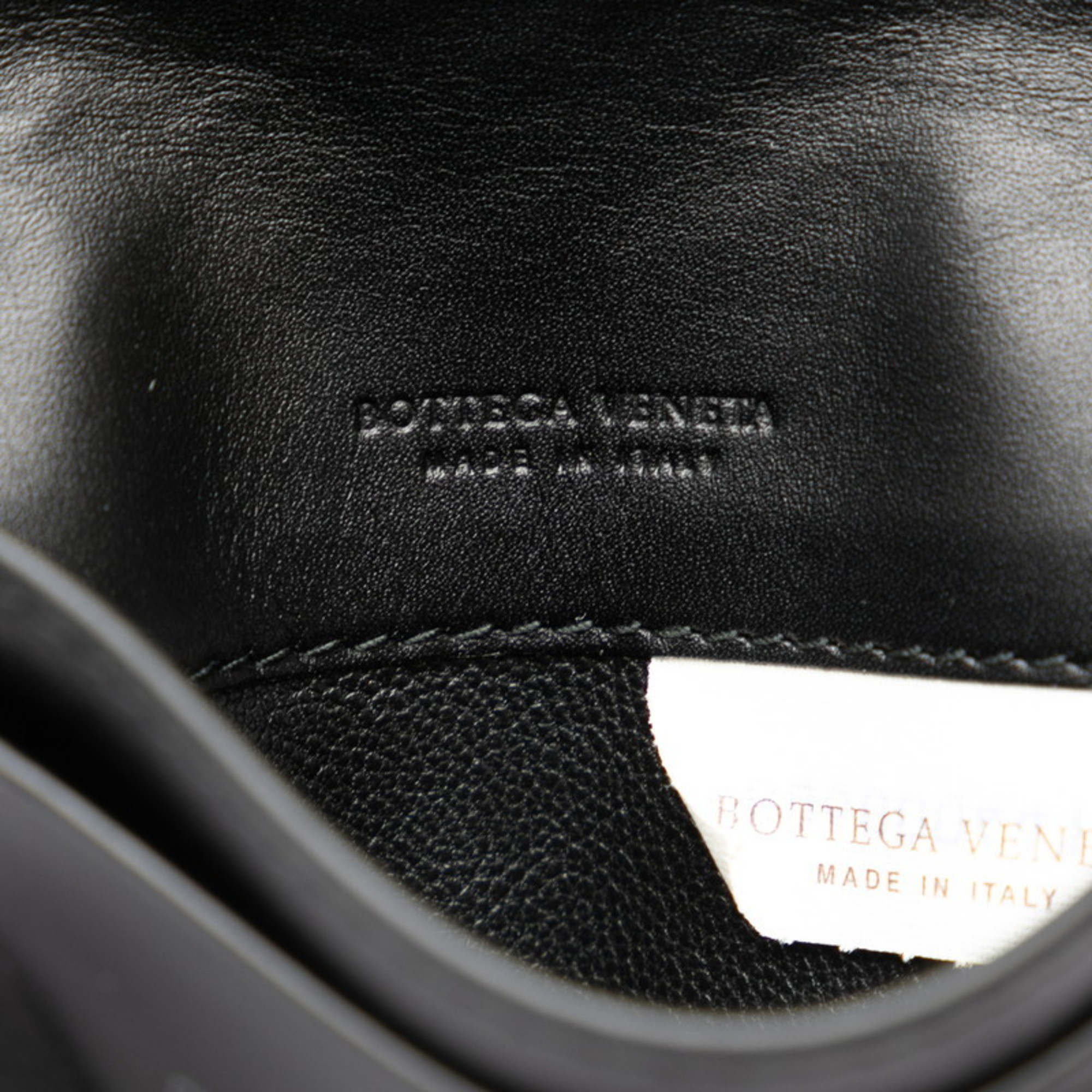 Bottega Veneta Intrecciato Card Case, Pass Business Holder, Black Leather, Men's BOTTEGAVENETA