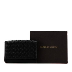 Bottega Veneta Intrecciato Card Case, Pass Business Holder, Black Leather, Men's BOTTEGAVENETA