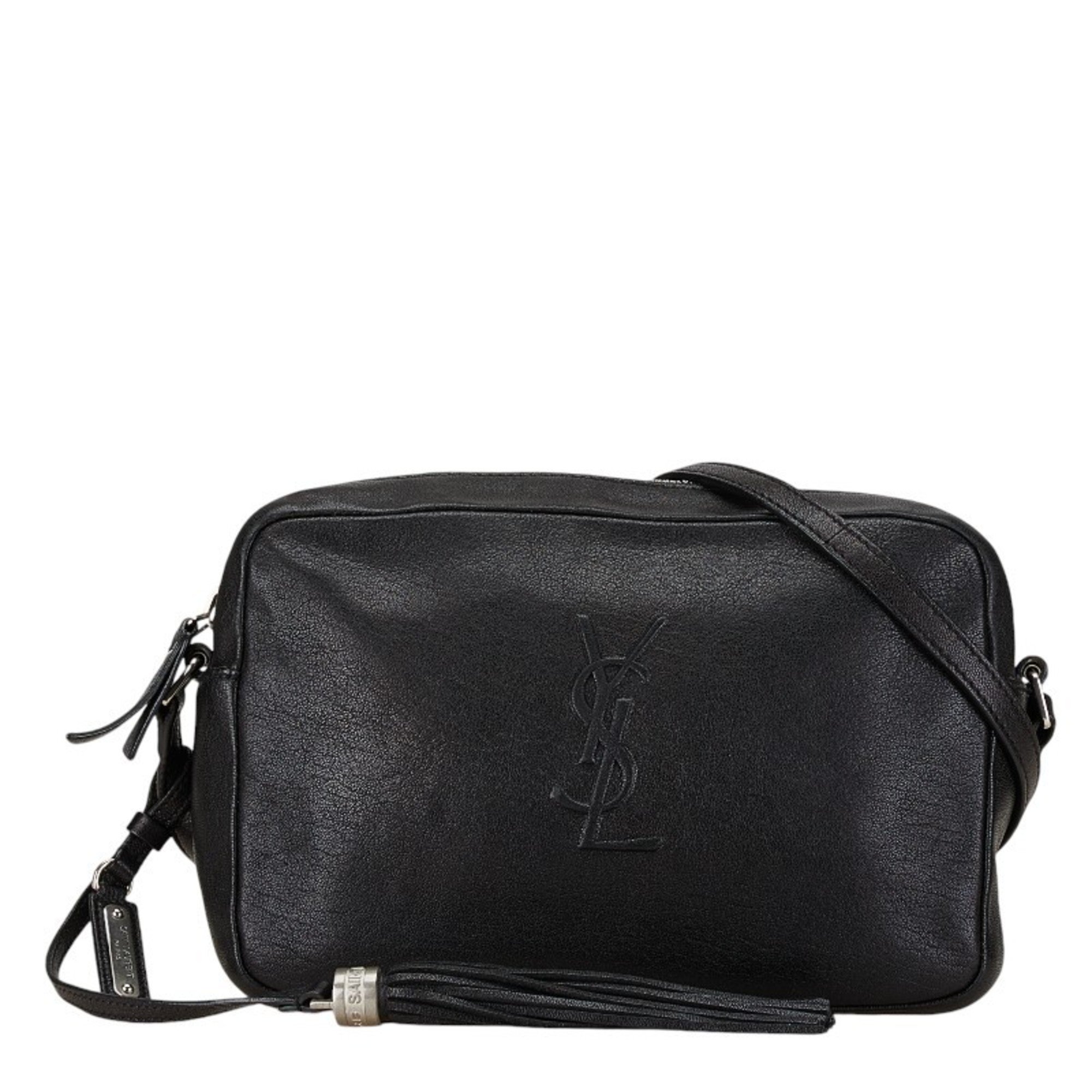 Saint Laurent Lou Camera Bag Shoulder Black Leather Women's SAINT LAURENT