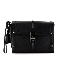 Gucci Clutch Bag Second 140969 Black Leather Men's GUCCI