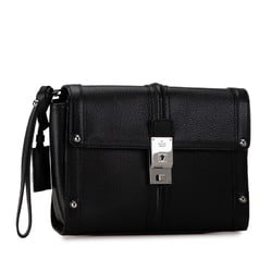 Gucci Clutch Bag Second 140969 Black Leather Men's GUCCI