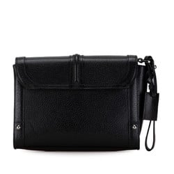 Gucci Clutch Bag Second 140969 Black Leather Men's GUCCI