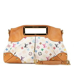 Louis Vuitton Monogram Multicolor Judy MM Handbag Chain Shoulder Bag M40255 Blanc White PVC Leather Women's LOUIS VUITTON