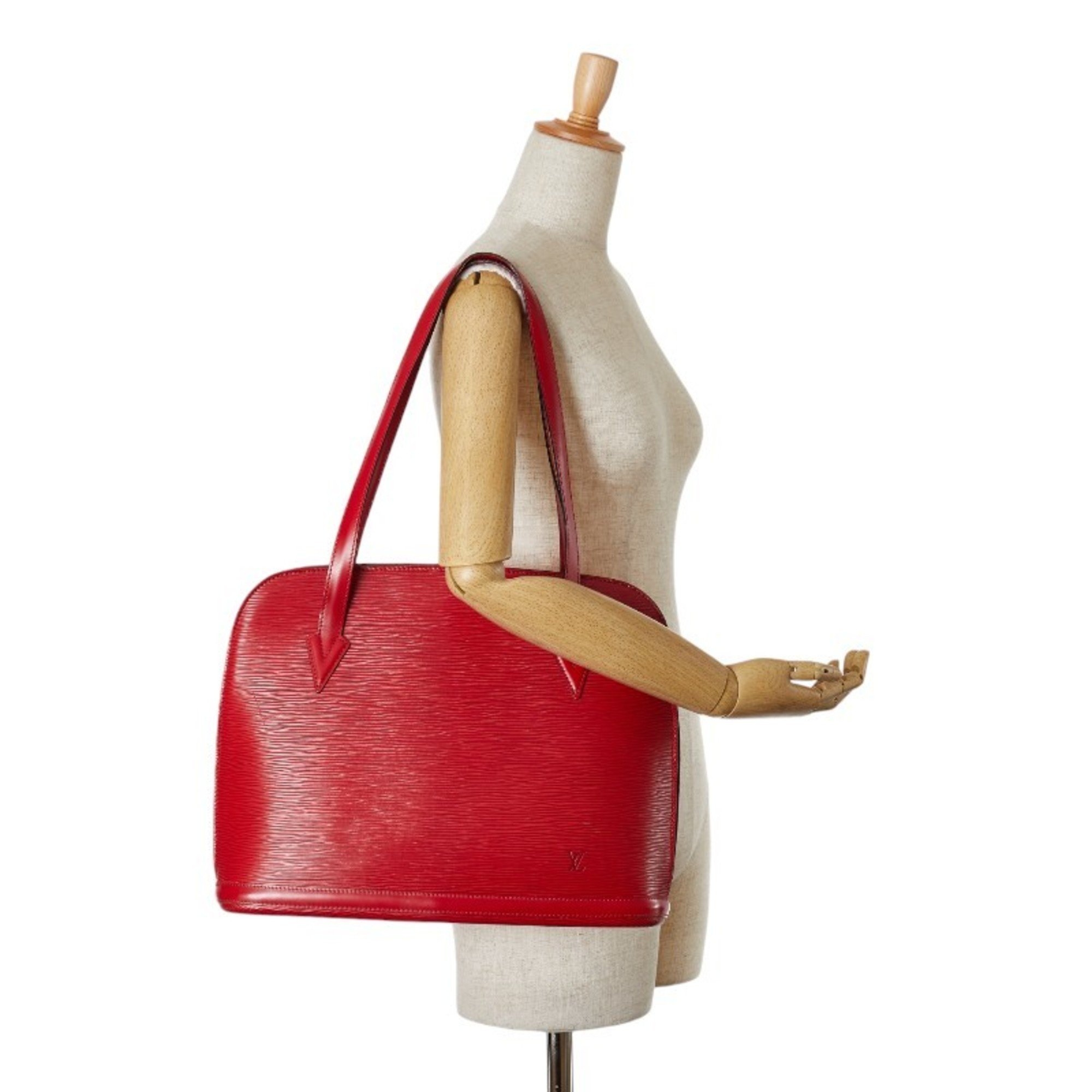 Louis Vuitton Epi Rucksack Tote Bag Shoulder M52287 Castilian Red Leather Women's LOUIS VUITTON