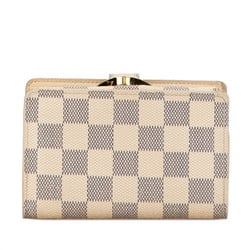 Louis Vuitton Damier Azur Portefeuille Viennois Bi-fold Wallet N61676 White PVC Leather Women's LOUIS VUITTON