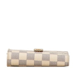 Louis Vuitton Damier Azur Portefeuille Viennois Bi-fold Wallet N61676 White PVC Leather Women's LOUIS VUITTON