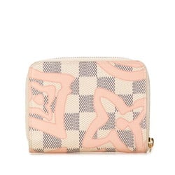 Louis Vuitton Damier Azur Tahiti Collection Coin Case Key Purse N60098 Ivory White PVC Leather Women's LOUIS VUITTON