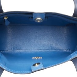 Coach Horse and Carriage Dot Print Tote 27 Handbag C4060 Blue Navy PVC Leather Women's COACH