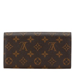 Louis Vuitton Monogram Portefeuille Sarah Long Wallet M61734 Brown PVC Leather Women's LOUIS VUITTON