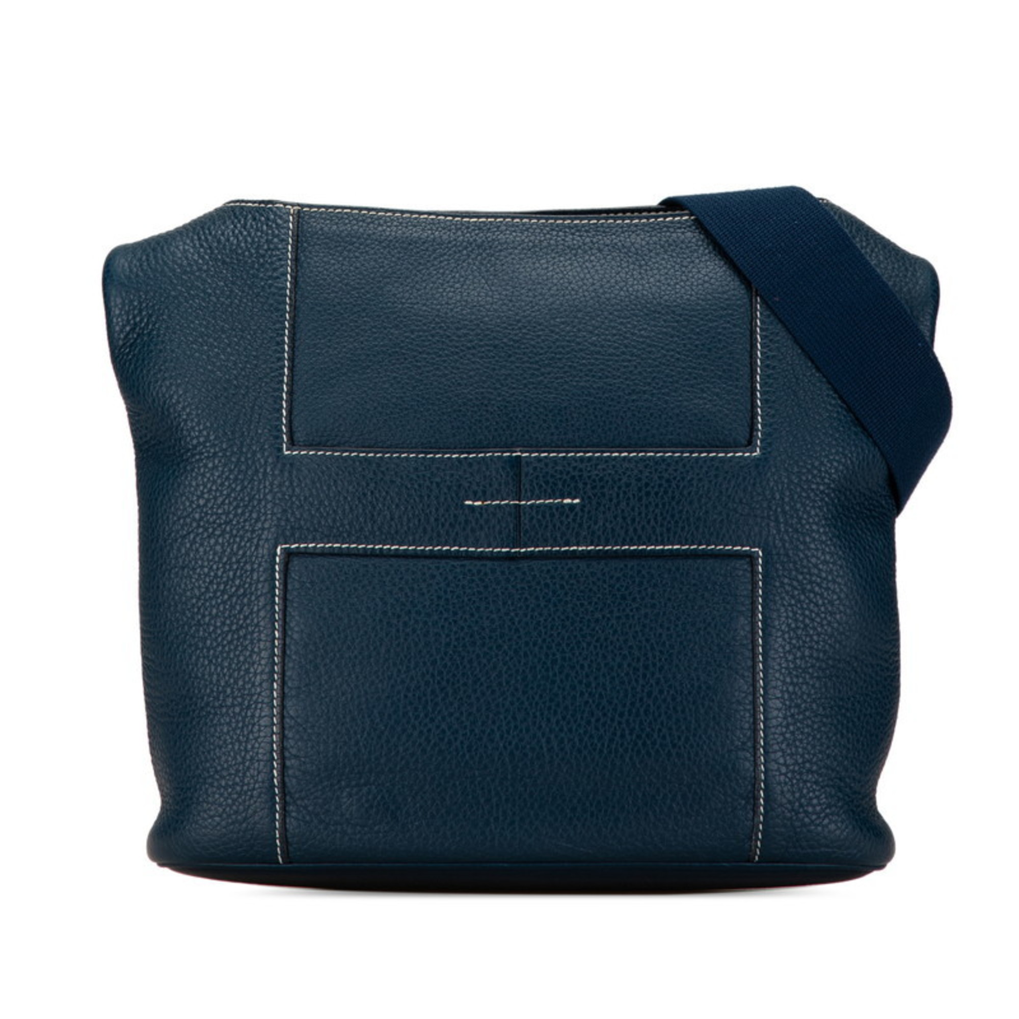 Hermes Good News PM Shoulder Bag Bleu de Plus Navy Taurillon Clemence Women's HERMES