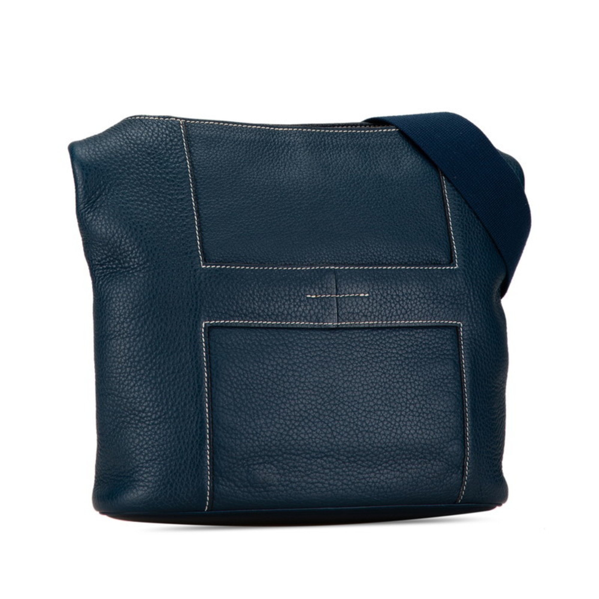 Hermes Good News PM Shoulder Bag Bleu de Plus Navy Taurillon Clemence Women's HERMES