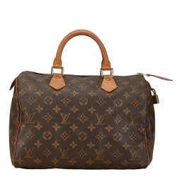 Louis Vuitton Monogram Speedy 30 Handbag M41526 Brown PVC Leather Women's LOUIS VUITTON