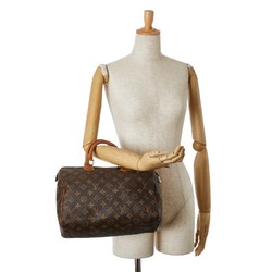 Louis Vuitton Monogram Speedy 30 Handbag M41526 Brown PVC Leather Women's LOUIS VUITTON