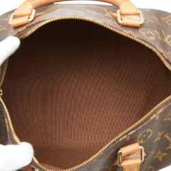 Louis Vuitton Monogram Speedy 30 Handbag M41526 Brown PVC Leather Women's LOUIS VUITTON