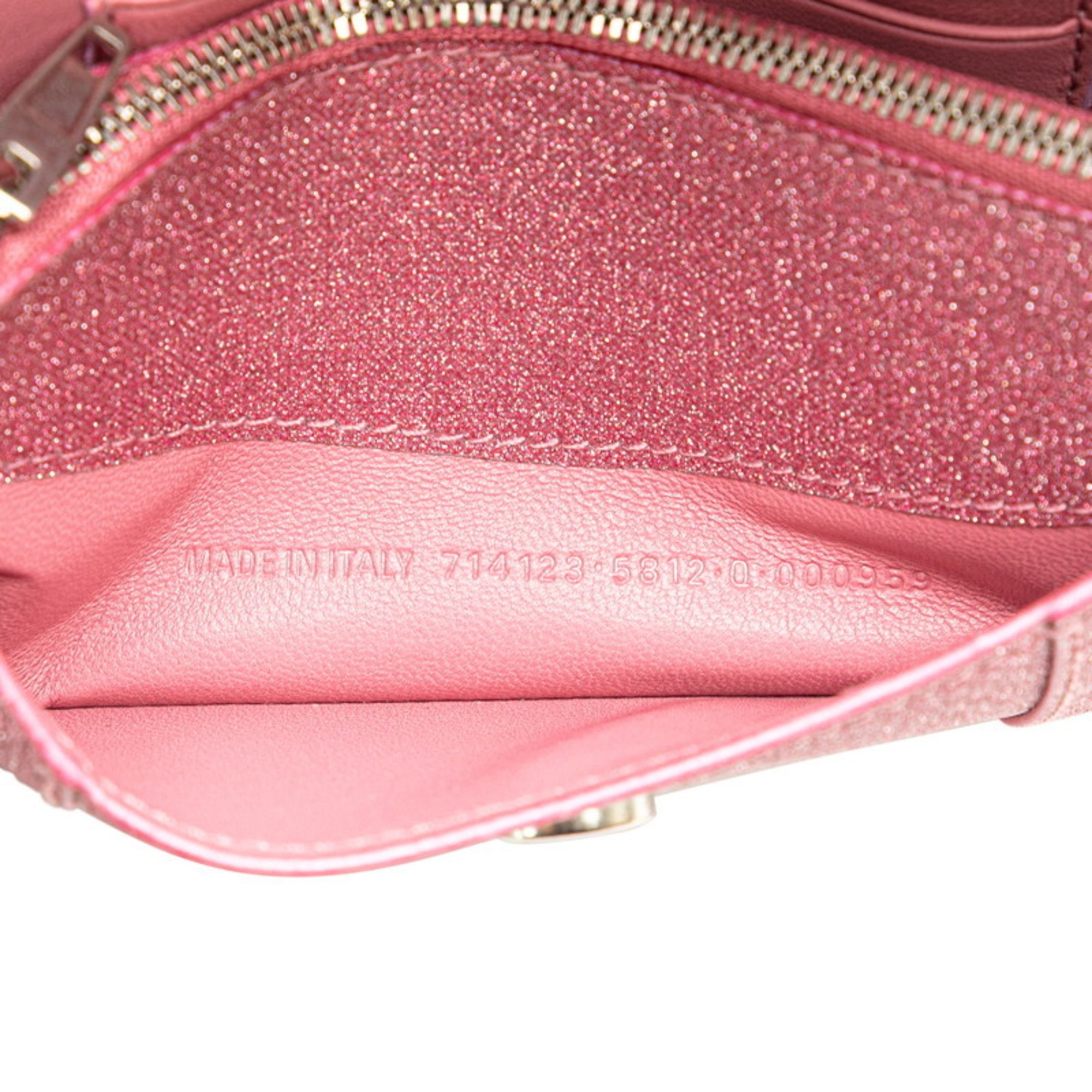 Balenciaga Hourglass XS Chain Wallet Shoulder Bag Pink Leather Women's BALENCIAGA