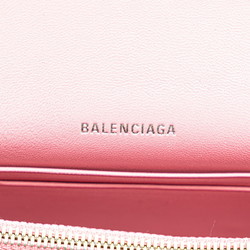 Balenciaga Hourglass XS Chain Wallet Shoulder Bag Pink Leather Women's BALENCIAGA