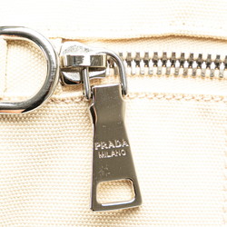 Prada Boston bag shoulder beige canvas women's PRADA