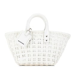 Balenciaga Bistro XS Handbag Bucket Bag White Faux Calfskin Women's BALENCIAGA