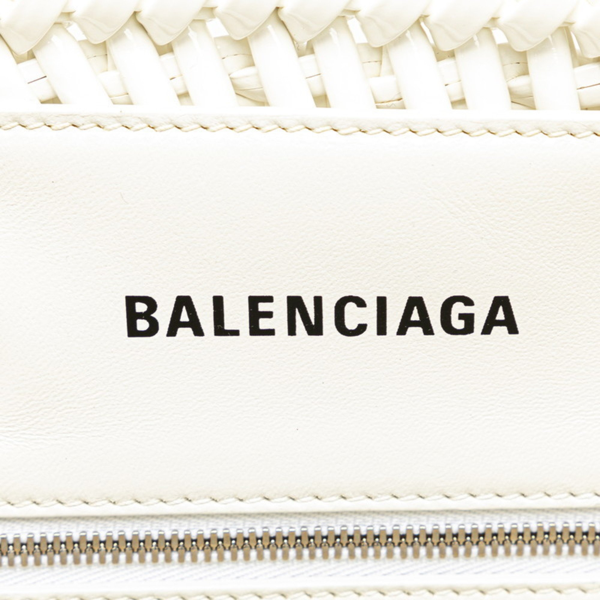 Balenciaga Bistro XS Handbag Bucket Bag White Faux Calfskin Women's BALENCIAGA