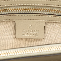 Gucci Guccissima Mayfair Ribbon Handbag Tote Bag 257063 Beige Ivory Leather Women's GUCCI