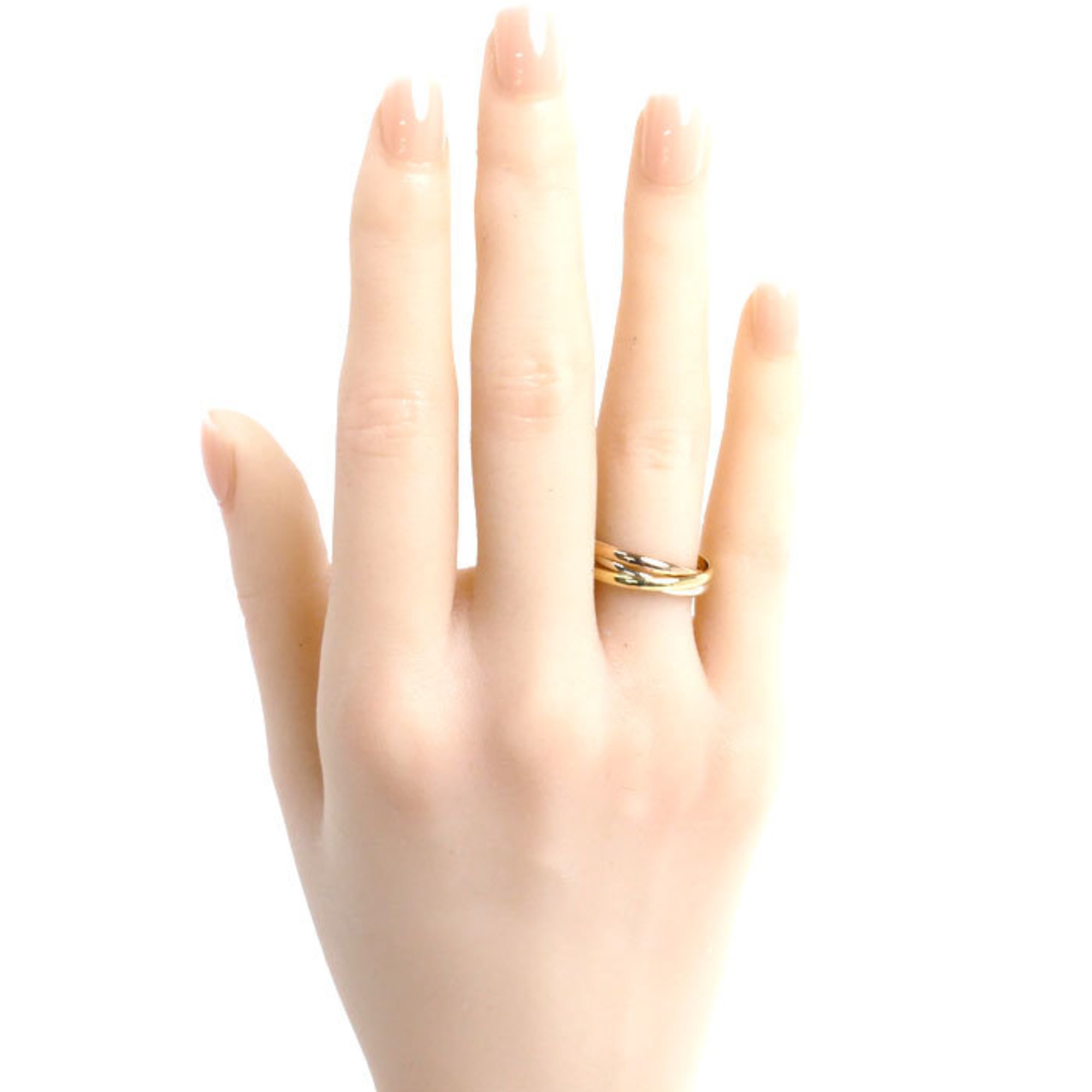 CARTIER Cartier K18YG Yellow Gold K18WG White K18PG Trinity XS Ring Size 13 53 3.8g Women's