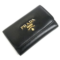 PRADA Prada Saffiano Multicolor Key Case Black 1PG004 ZLP F061H Women's