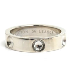 LOUIS VUITTON Louis Vuitton K18WG White Gold Petite Bourg Empreinte Ring, Size 16, 56, 7.8g, Men's, Women's